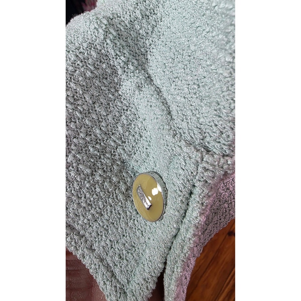 St John Collection Green Tweed Knit Coat Jacket Sz 8 Luxury Made in USA - Picture 6 of 10